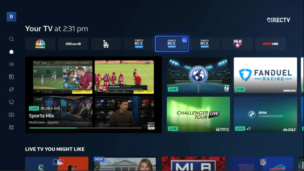 how to use directv mix channels